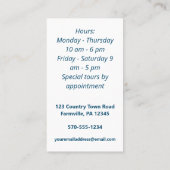 ダックファームホワイトダックネイビーブルー 名刺 (裏面)