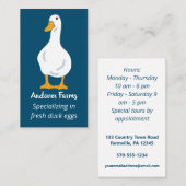 ダックファームホワイトダックネイビーブルー 名刺 (正面/裏面)