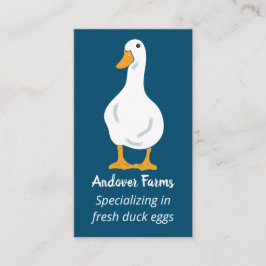 ダックファームホワイトダックネイビーブルー 名刺