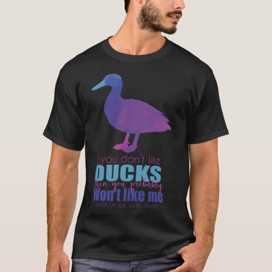 ダックブラック犬のオーナー Tシャツ (正面)