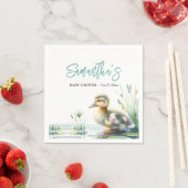 ダックブルーボーイベビーシャワー スタンダードカクテルナプキン (インサイチュ)