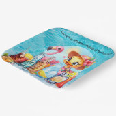 ダックプールパーティーとドリンク！ ペーパープレート (傾斜あり)