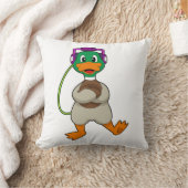 ダックヘッドフォン音楽 クッション (ブランケット)