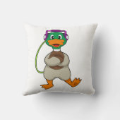 ダックヘッドフォン音楽 クッション (裏面)