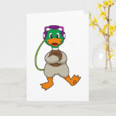 ダックヘッドホン ミュージック カード (黄色い花)