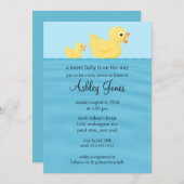 ダックベイビーシャワー 招待状 (正面/裏面)