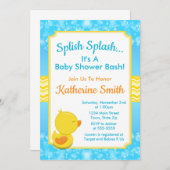 ダックベビーシャワー招待状ベビーダックボーイ 招待状 (正面/裏面)