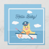 ダックベビーシャワー招待状 案内状 (正面/裏面)