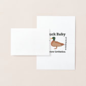 ダックベビーシャワー招待状 箔カード (ディスプレー)