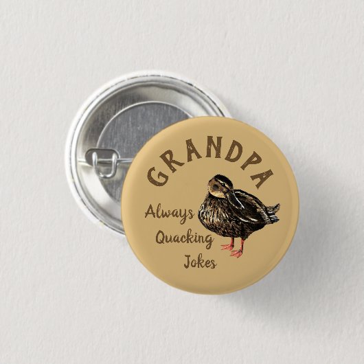 ダックボタン 缶バッジ (正面&裏面)