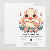 ダックボヘミアンバースデー 招待状 (正面/裏面)