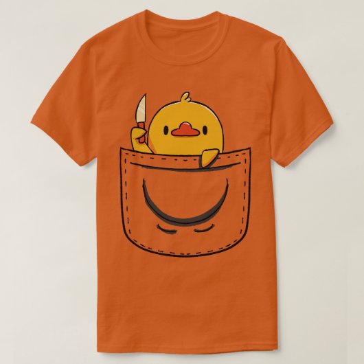 ダックポケおもしろいットバイトベフォンセカ Tシャツ (デザイン正面)