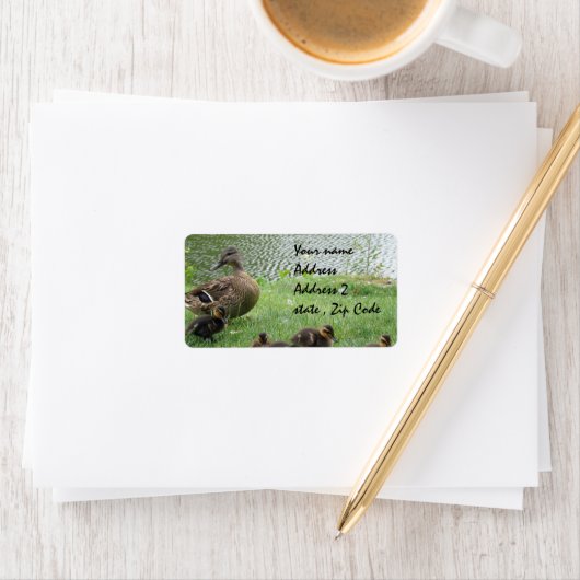 ダックママとアヒル ラベル (インサイチュ)