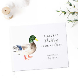 ダックマラードベビーシャワーミニマルモダンエレガント ゲストブック