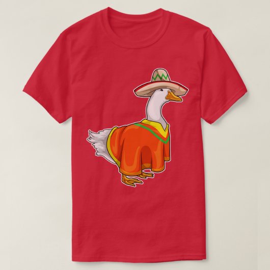 ダックメキシカンハットポンチョ Tシャツ (デザイン正面)