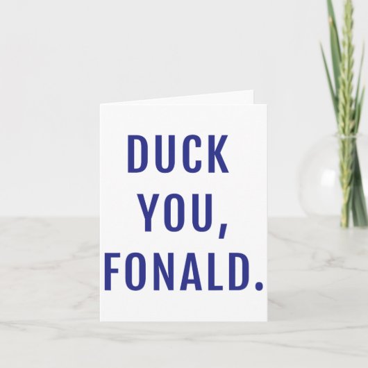 ダックユーおもしろいフォン政治的トランプ カード (正面)