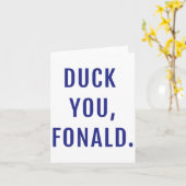 ダックユーおもしろいフォン政治的トランプ カード (黄色い花)