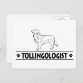 ダックユーモアのあるトーリングリトリバー ポストカード (正面/裏面)