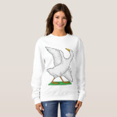 ダックヨガメディテーションフィットネス スウェットシャツ (正面フル)