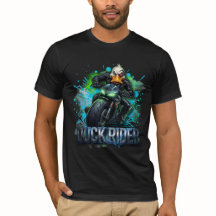 ダックライダー3DサイバーダックバイクTシャツ