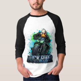 ダックライダー 3D サイバーダック オートバイ Tシャツ