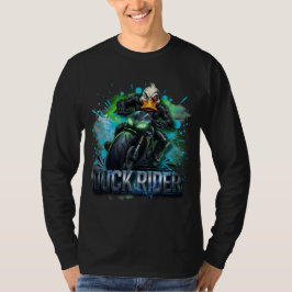 ダックライダー 3D サイバーダック オートバイ Tシャツ