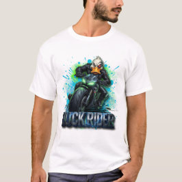 ダックライダー 3D サイバーダック オートバイ Tシャツ