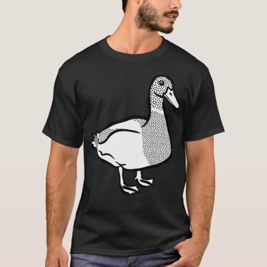 ダックラインアートボストンテリア品種 Tシャツ (正面)