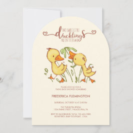 ダックリングツインズベビーシャワー招待状 招待状