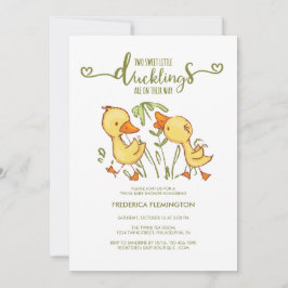 ダックリングツインズベビーシャワー招待状 招待状
