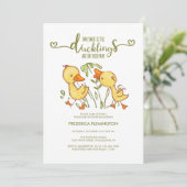 ダックリングツインズベビーシャワー招待状 招待状 (スタンド正面)