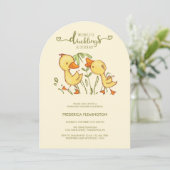 ダックリングツインズベビーシャワー 招待状 (スタンド正面)