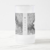 ダックレイクバード男らし白黒レイクサイド フロストグラスビールジョッキ (中央)