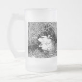 ダックレイクバード男らし白黒レイクサイド フロストグラスビールジョッキ (左)