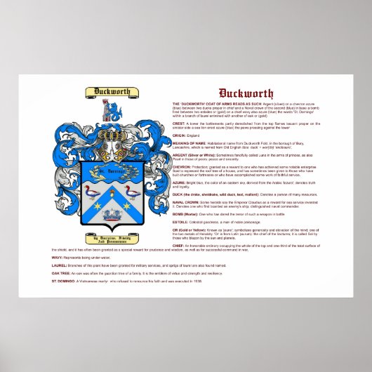 ダックワース（意味） ポスター (正面)