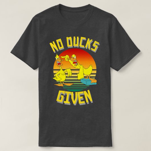 ダック与えおもしろいは可愛い皮肉1 Tシャツ (デザイン正面)