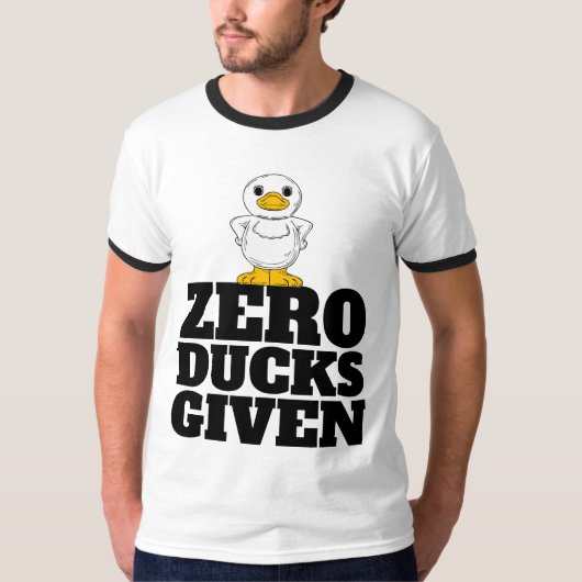 ダック与えおもしろいTシャツティーなし Tシャツ (正面)