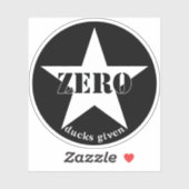 ダック与えスゼロ星（白） シール (シート)