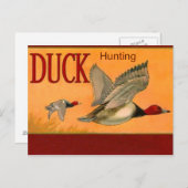 ダック狩りはがき ポストカード (正面/裏面)