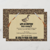 ダック狩り誕生日 招待状 (正面/裏面)