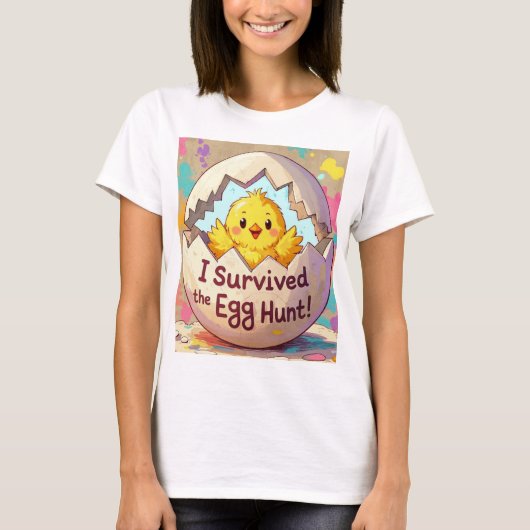 ダック生き延びザイースター卵狩り Tシャツ (正面)