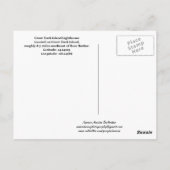 ダック素晴らしアイランドライトハウスメインハガキ ポストカード (裏面)