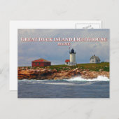 ダック素晴らしアイランドライトハウスメインポストカード ポストカード (正面/裏面)