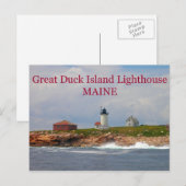 ダック素晴らしアイランドライトハウスメインポストカード ポストカード (正面/裏面)