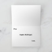 ダック誕生日カード(または任意の大事な行事) カード (内部)