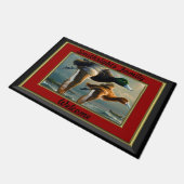 ダック飛んでいるファミリ名 ドアマット (アングル)