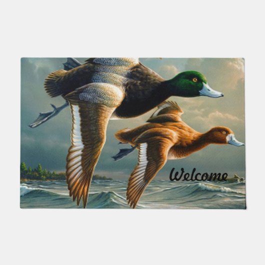 ダック飛んでいる形式 ドアマット (正面)