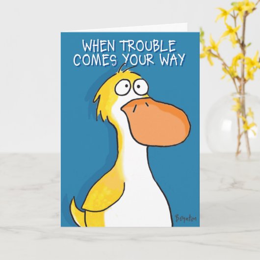 ダック！ カード (黄色い花)