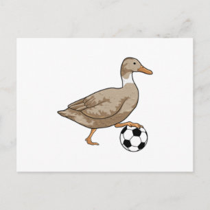 ダック サッカー選手 サッカー ポストカード