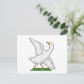 ダック ヨガ 瞑想 フィットネス ポストカード (スタンド正面)